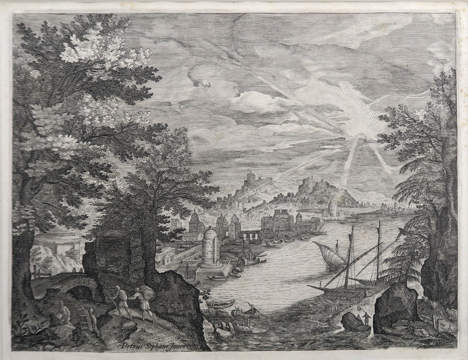 Egidius Sadeler (1570 - 1629) - Krajina s přístavem