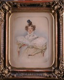 Josef Kriehuber (1800 - 1876) - Portrét dámy v bílých šatech