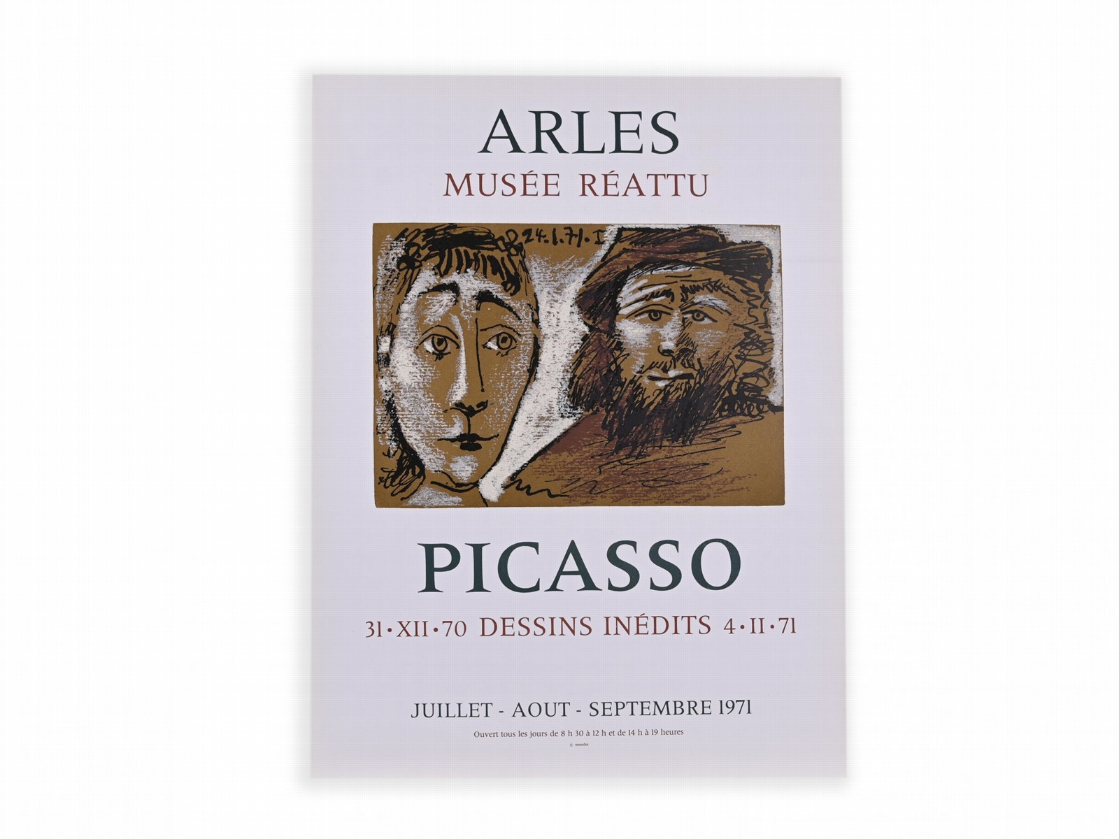 PABLO PICASSO 1881 - 1973 - PLAKÁT K VÝSTAVĚ 'DESSINS INÉDITS'
