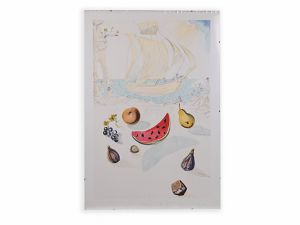 SALVADOR DALÍ 1904 - 1989 - LOĎ A OVOCE
