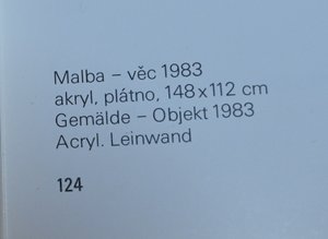 Kotík Jan (1916 - 2002), Malba - věc 1983
