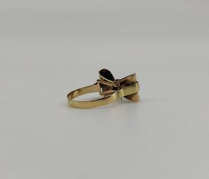 Zlatý prsten s diamantem 0,075 ct.