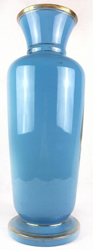 Vysoké modré párové vázy 50 cm.