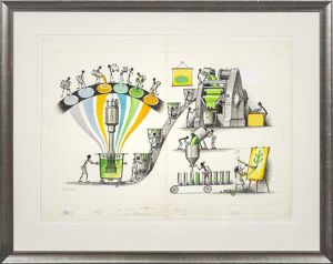 Kubašta Vojtěch - Jak vzniknou malířské barvy - ilustrace ke knize Už vím proč, Albatros, 1979