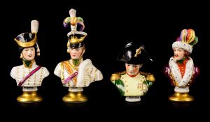 ČTVEŘICE PORTRÉTNÍCH BUST GENERÁLŮ Z NAPOLEONSKÝCH VÁLEK