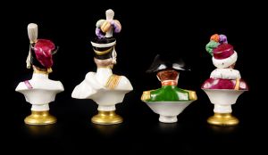 ČTVEŘICE PORTRÉTNÍCH BUST GENERÁLŮ Z NAPOLEONSKÝCH VÁLEK