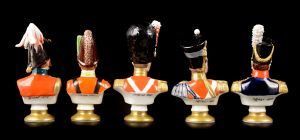 PĚTICE BUST BRITSKÝCH VOJÁKŮ Z NAPOLEONSKÝCH VÁLEK