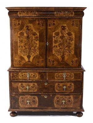 INTARZOVANÝ SEKRETÁŘ "MARQUETERIE DE FLEUR"