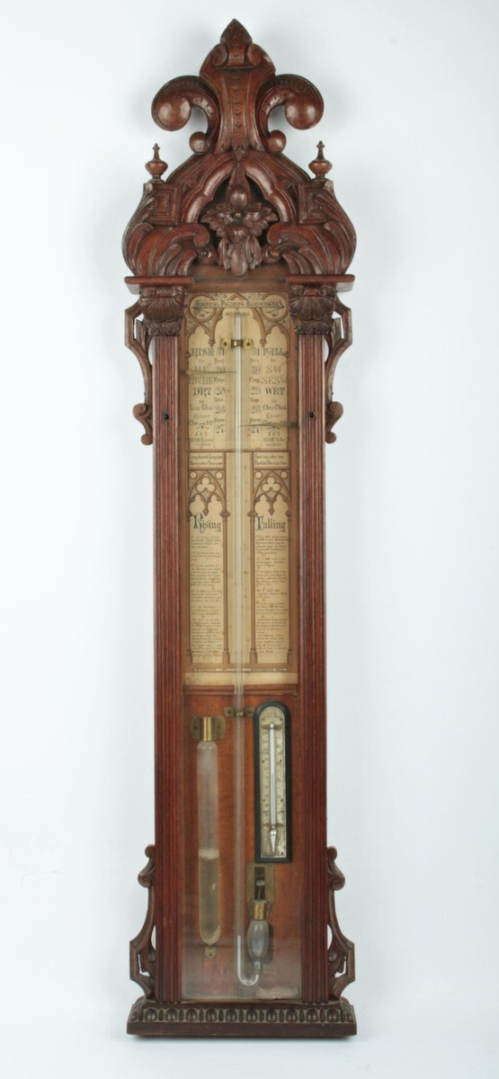 Velký nástěnný barometr s teploměrem