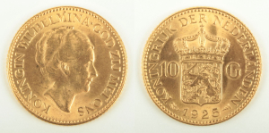 Zlatá mince: 10 gulden 1925