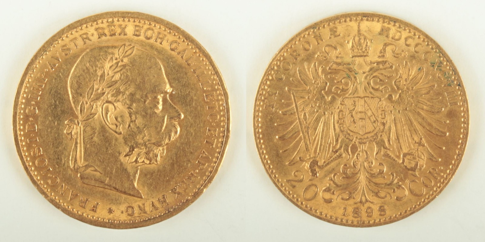 Zlatá mince: 20 Kronen 1898