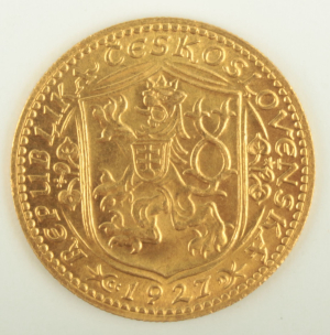 Zlatá mince: Svatováclavský dukát 1927