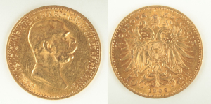 Zlatá mince: 10 Kronen 1909