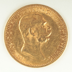 Zlatá mince: 10 Kronen 1909