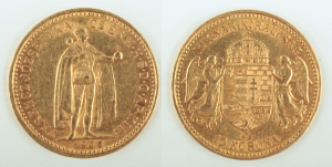 Zlatá mince: 10 Korona 1900