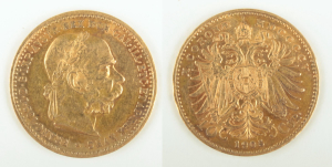 Zlatá mince: 10 Kronen 1905