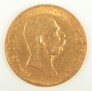 Zlatá mince: 10 Kronen 1909