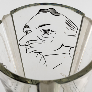 Váza s portréty hokejistů - Maleček, Tožička, Peka