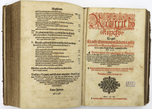 Lauterbeck Georg: Politia historica - O vrchnostech a správcích světských, 1606; Buchholzer Abraham: Regstřjk Hystorycky, 1596