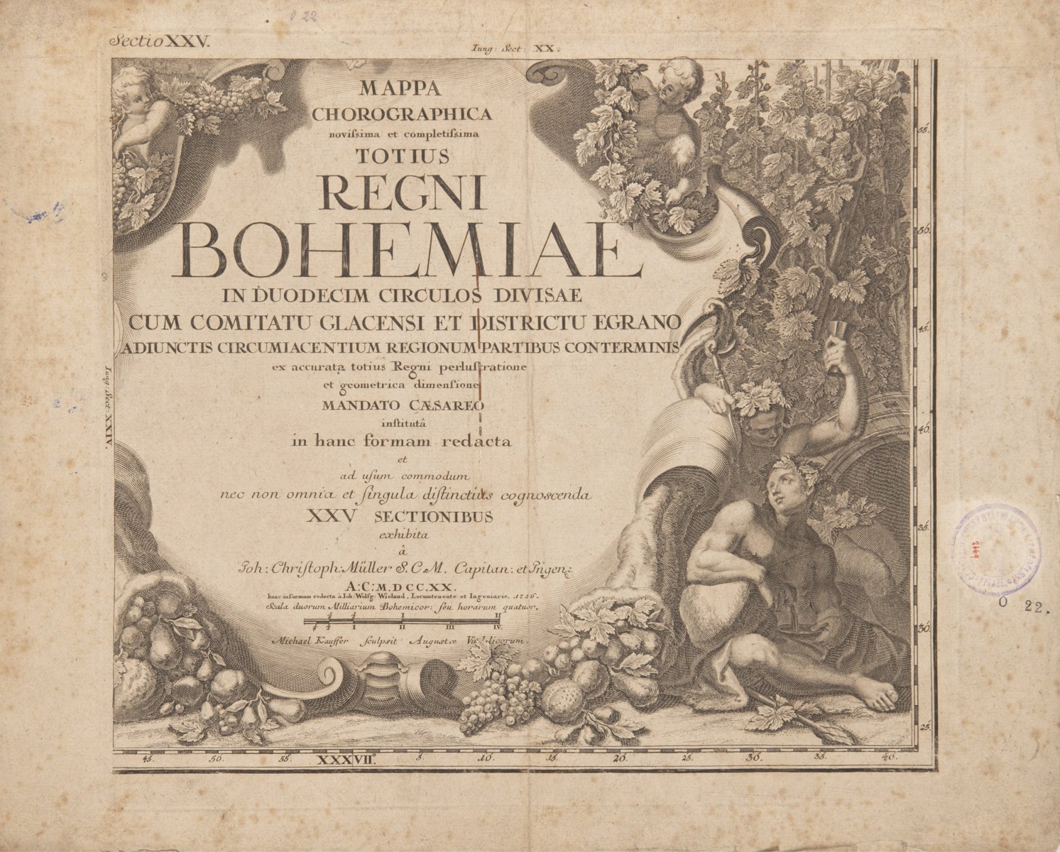 JAN KRYŠTOF MÜLLER 1673 - 1721 - MÜLLEROVA MAPA ČECH