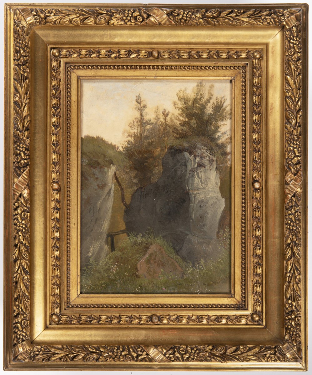 BEDŘICH HAVRÁNEK 1821 - 1899 - KRAJINA SE SKÁLOU