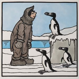 JIŘÍ WINTER NEPRAKTA 1924 - 2011 - SOUBOR 4 ILUSTRACÍ PRO KALENDÁŘ