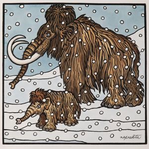 JIŘÍ WINTER NEPRAKTA 1924 - 2011 - SOUBOR 4 ILUSTRACÍ PRO KALENDÁŘ
