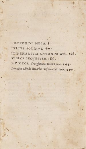 FILIPPO GIUNTA 1450 - 1517 - RANÁ ŘÍMSKÁ A ŘECKÁ GEOGRAFIE