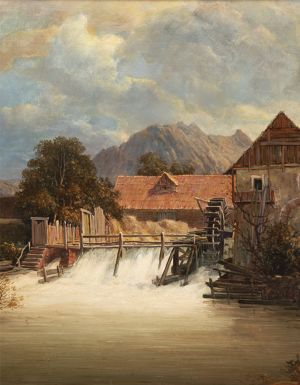 JOSEF NAVRÁTIL 1798 - 1865 - VODNÍ MLÝN V HORÁCH