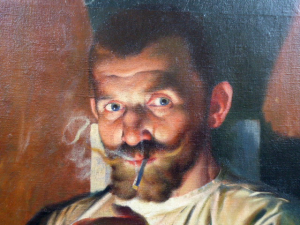 František Xaver Diblík (1887-1955) | Portrét kouřícího muže
