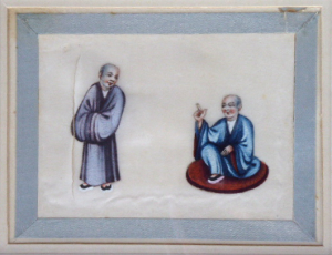 Tři čínské malované výjevy z konce 19. století