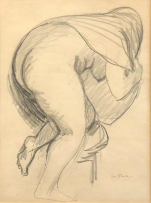 Emanuel Frinta (1896 - 1970) | Schoulený dívčí akt zezadu