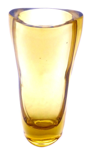Váza z citrínového skla - František Vízner (1936-2011), Rosice
