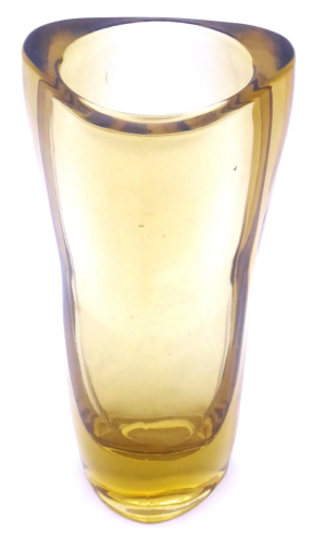 Váza z citrínového skla - František Vízner (1936-2011), Rosice