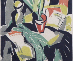 Josef Gabriel (1902-1970)  Kubistické zátiší s květinou