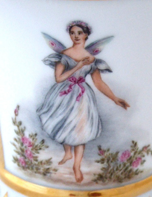 Koflík s malovanou miniaturou baletky Marie Taglioni - Slavkov