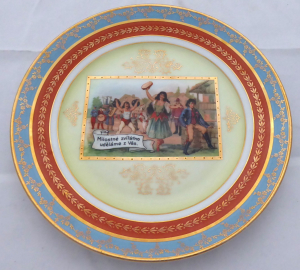 Dekorativní talíř s nápisem - Milostné zvířátko uděláme z Vás, Merklín