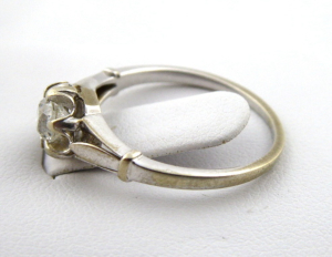 Prsten z bílého zlata s briliantem 0,50 ct, velikost prstenu 55-56
