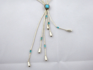 Stříbrný umělecký mexický náhrdelník 