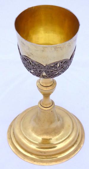 Stříbrný a zlacený kalich z 18. století