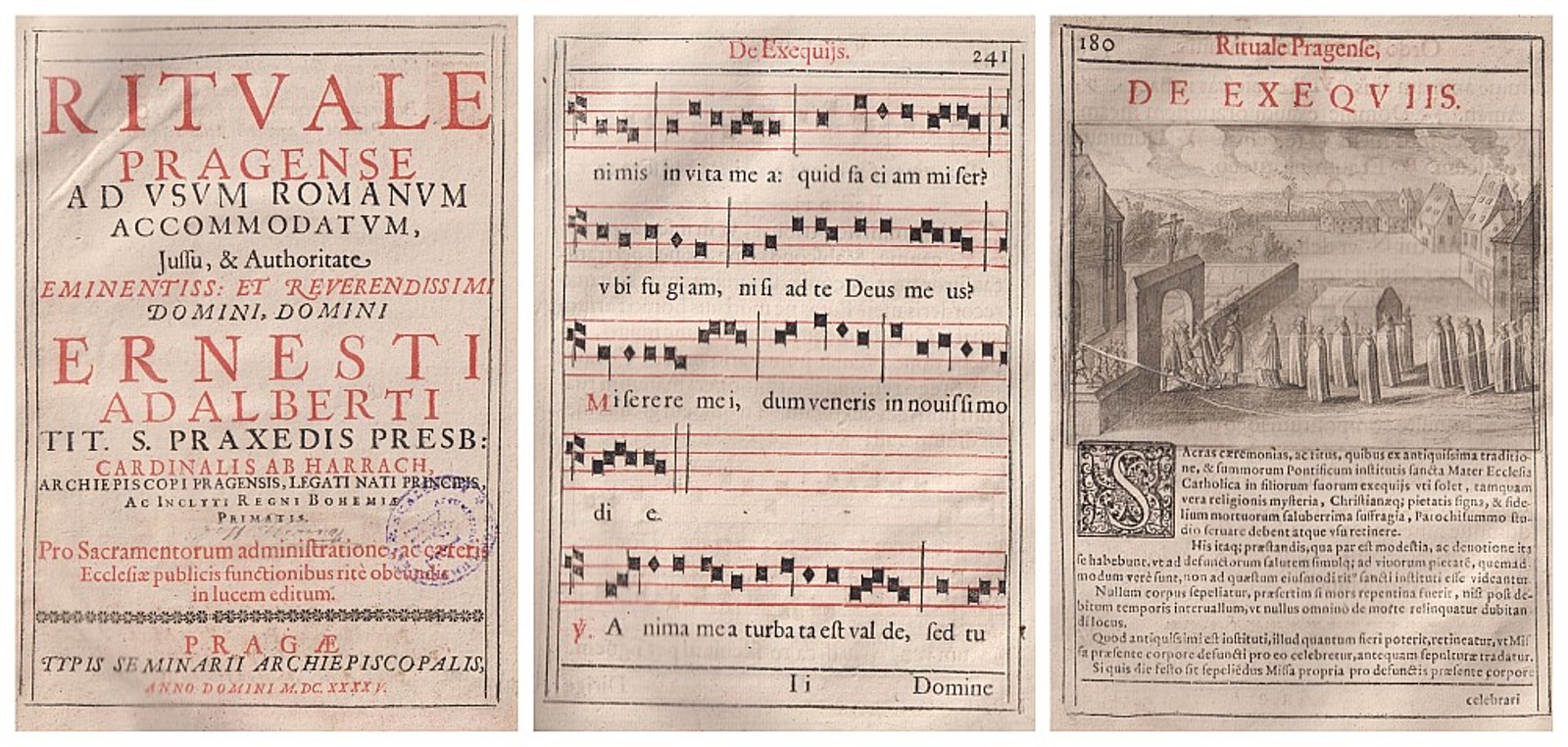Arnošt Vojtěch z Harrachu -  Rituale Pragense ad usum Romanum accomodatum, jussu, & authoritate eminentiss. er reverendiss.domini, domini Ernesti Adalberti