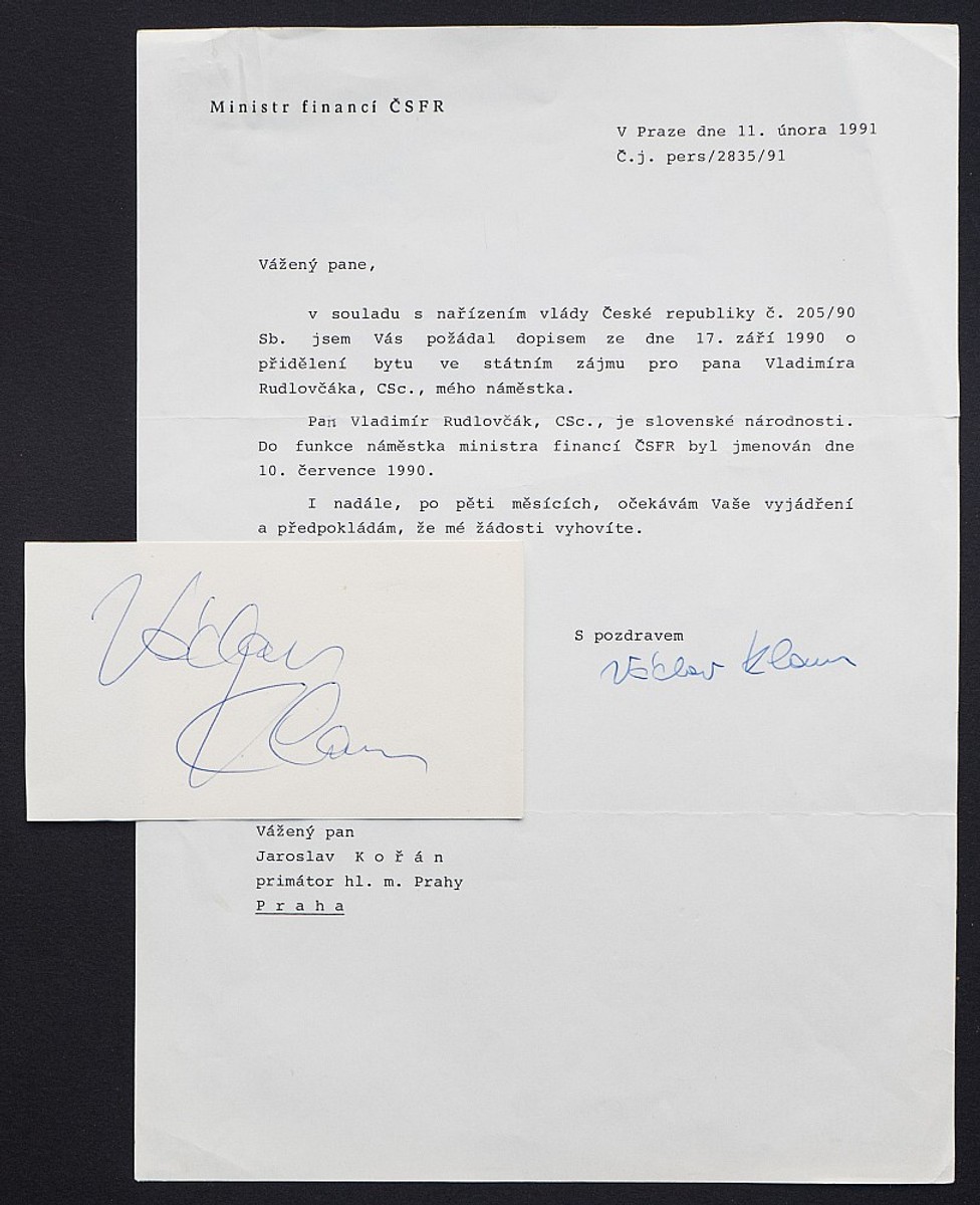 Václav Klaus - 2x podpis