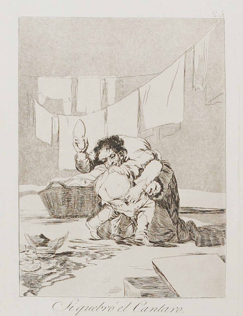 Francisco Goya - Si quebró el Cantaro, z cyklu Caprichos