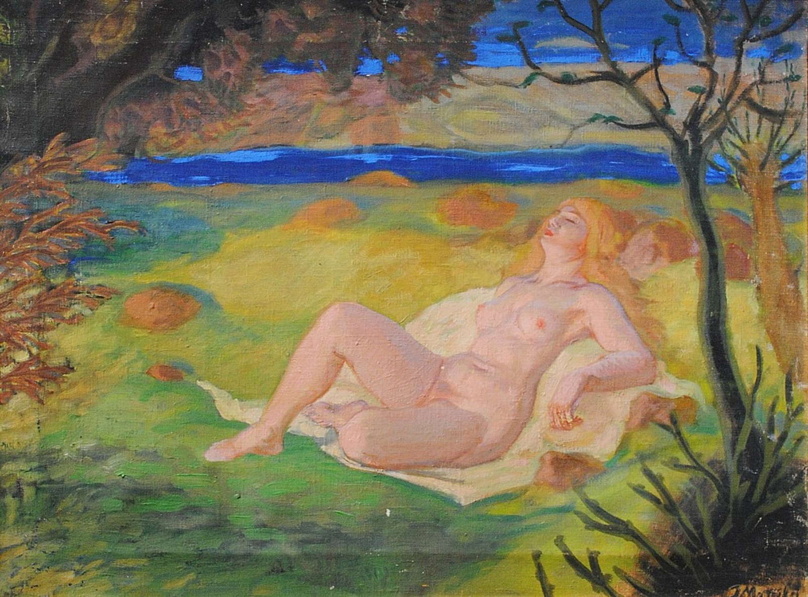 Josef Matějka - Akt na louce