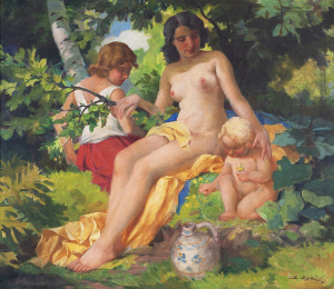 Emil Spáčil - Dvě ženy s dítětem