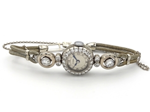 Art deco zlaté hodinky s diamanty 1,55 ct
