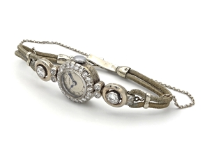 Art deco zlaté hodinky s diamanty 1,55 ct