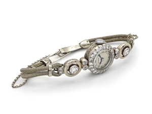 Art deco zlaté hodinky s diamanty 1,55 ct