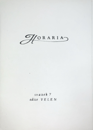Kundera Ludvík a Valter Karel | Horaria (4 grafické listy) a báseň "Vzpomínka na krajinu bez měst (podepsána Kunderou)