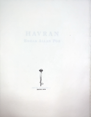 Poe Edgar Allan | Havran (2 lepty Jiřího Hadače)